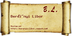 Berényi Libor névjegykártya